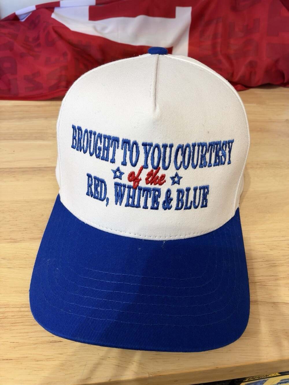 C.C “Brought To You Courtesy Of The Red White And Blue” Hat
